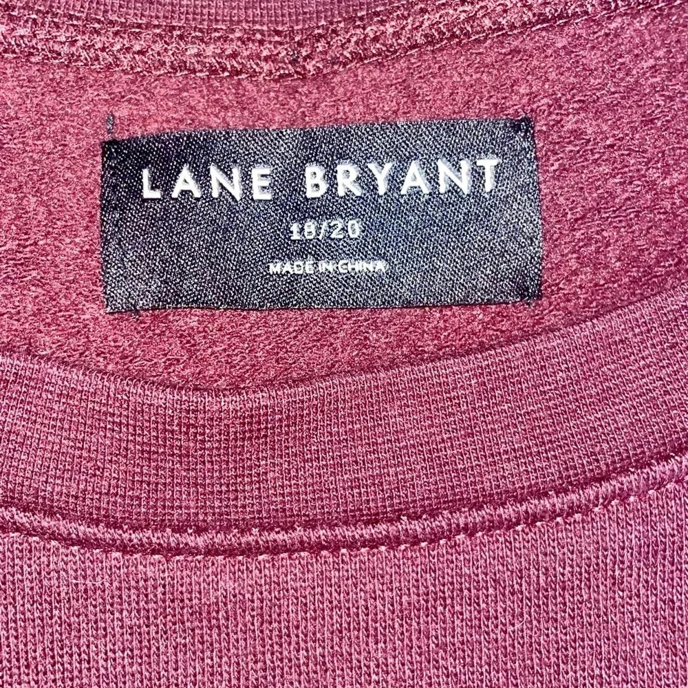 LANE BRYANT “Stay Spooky” Crewneck Sweater - Size 18/20 Maroon - Picture 6 of 10